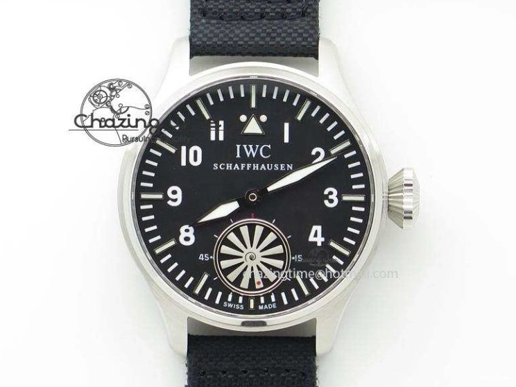 MIROTIME 0417 Durable Big Pilot 5019 Ceramic Case Black Dial Green Markers Asian 23J 7396